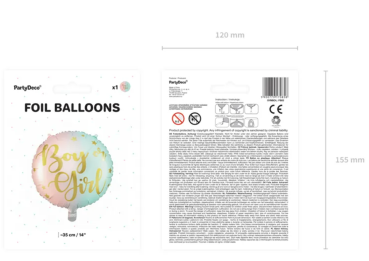 Folienballon - Boy or Girl - ø 35cm